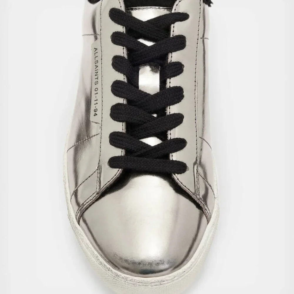ALLSAINTS Women's Sheer Metallic Sneaker Mules missing lid - Picture 2 of 9